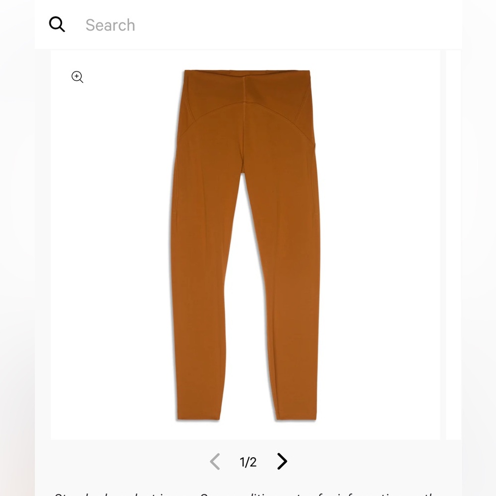 lululemon athletica Rust Brown High-Rise Leggings